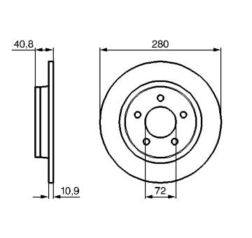 Brzdový kotouč BOSCH 0 986 479 181