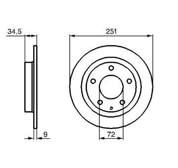 Brzdový kotouč BOSCH 0 986 479 208