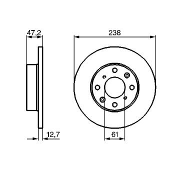 Brzdový kotouč BOSCH 0 986 479 240