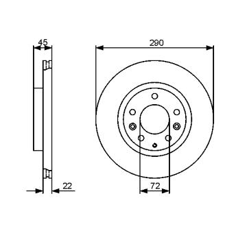 Brzdový kotouč BOSCH 0 986 479 474