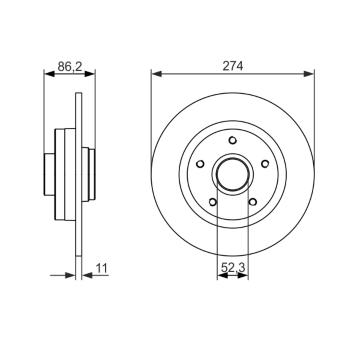 Brzdový kotouč BOSCH 0 986 479 682