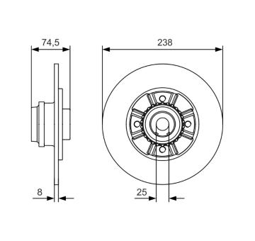 Brzdový kotouč BOSCH 0 986 479 760