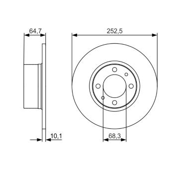 Brzdový kotouč BOSCH 0 986 479 988