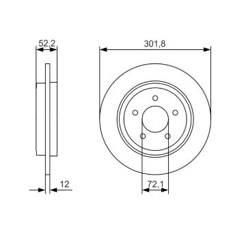 Brzdový kotouč BOSCH 0 986 479 A53