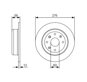 Brzdový kotouč BOSCH 0 986 479 A56