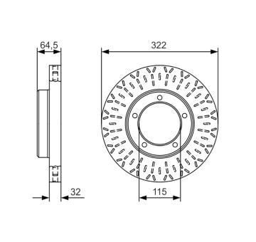 Brzdový kotouč BOSCH 0 986 479 A64