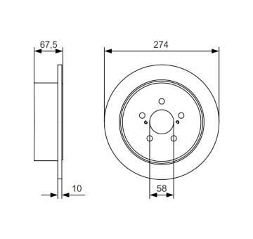 Brzdový kotouč BOSCH 0 986 479 A82