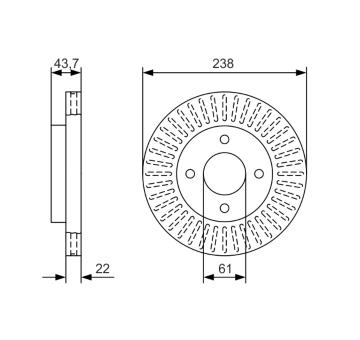 Brzdový kotouč Bosch 0986479A87