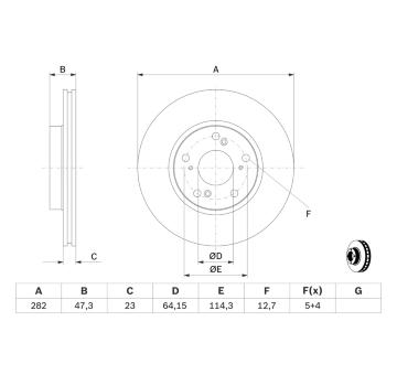 Brzdový kotouč BOSCH 0 986 479 A99