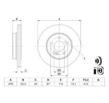 Brzdový kotouč BOSCH 0 986 479 D60