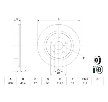 Brzdový kotouč BOSCH 0 986 479 D64