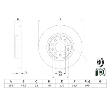 Brzdový kotouč BOSCH 0 986 479 D99