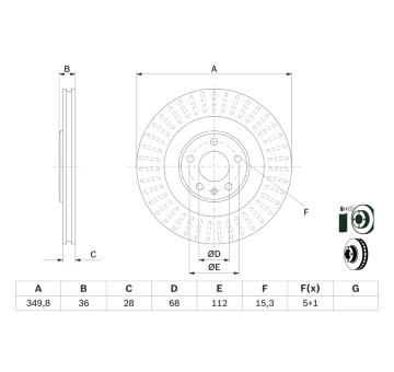 Brzdový kotouč BOSCH 0 986 479 E41