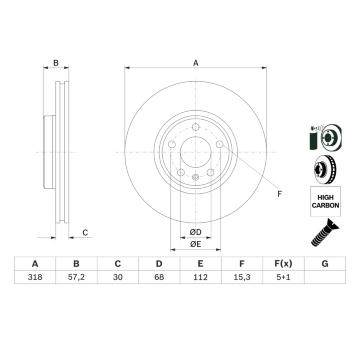 Brzdový kotouč BOSCH 0 986 479 E49