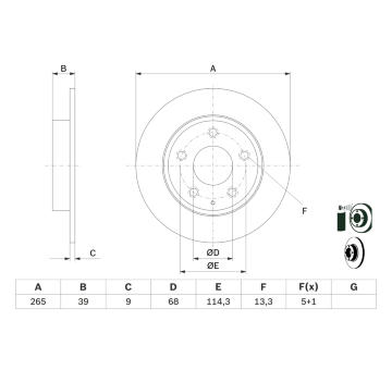 Brzdový kotouč BOSCH 0 986 479 E54