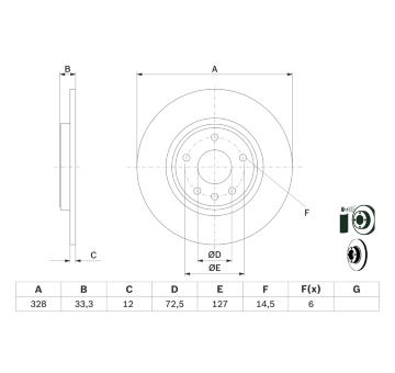 Brzdový kotouč BOSCH 0 986 479 E57