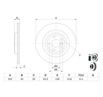 Brzdový kotouč BOSCH 0 986 479 E61