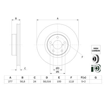 Brzdový kotouč BOSCH 0 986 479 E69