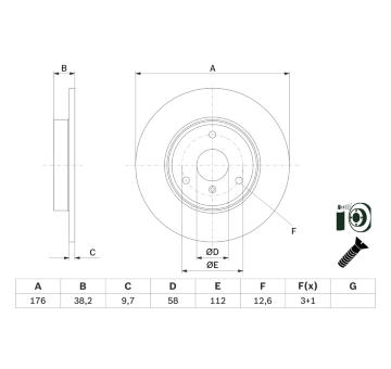 Brzdový kotouč BOSCH 0 986 479 E74