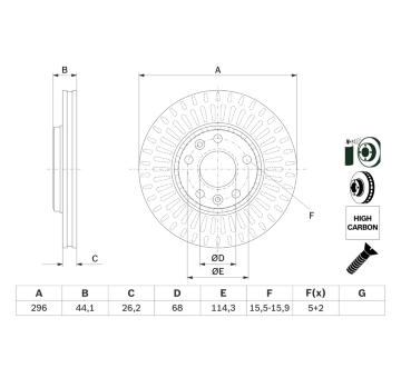 Brzdový kotouč Bosch 0986479E77