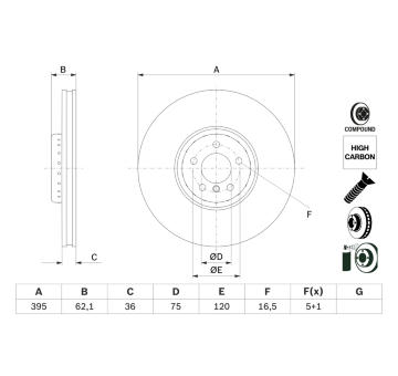 Brzdový kotouč BOSCH 0 986 479 E83