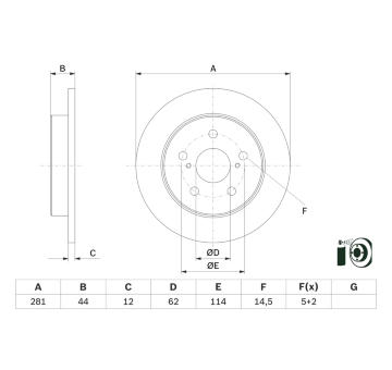 Brzdový kotouč BOSCH 0 986 479 E91