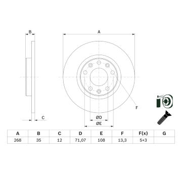 Brzdový kotouč BOSCH 0 986 479 E94