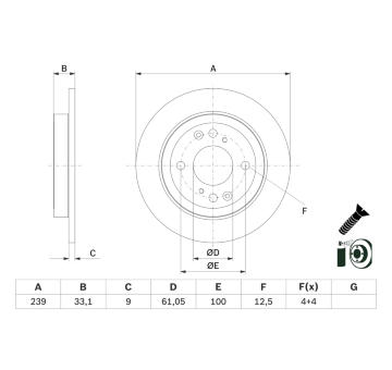 Brzdový kotouč BOSCH 0 986 479 E95