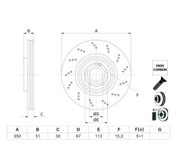 Brzdový kotouč BOSCH 0 986 479 F10