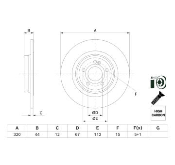 Brzdový kotouč BOSCH 0 986 479 F13