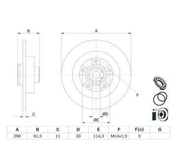 Brzdový kotouč BOSCH 0 986 479 F24