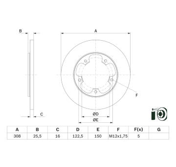 Brzdový kotouč BOSCH 0 986 479 F44