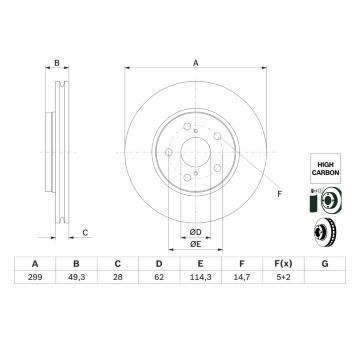 Brzdový kotouč BOSCH 0 986 479 F49