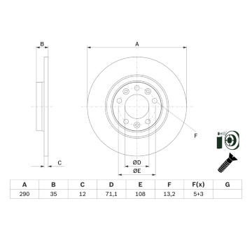 Brzdový kotouč BOSCH 0 986 479 F52