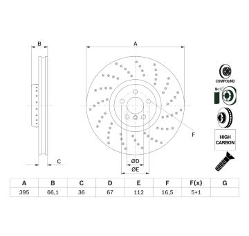 Brzdový kotouč BOSCH 0 986 479 F55