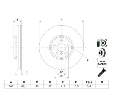 Brzdový kotouč BOSCH 0 986 479 F59