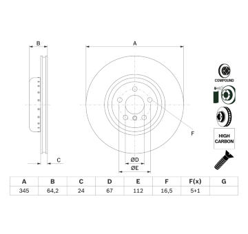 Brzdový kotouč BOSCH 0 986 479 F61