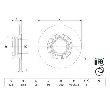 Brzdový kotouč BOSCH 0 986 479 F62