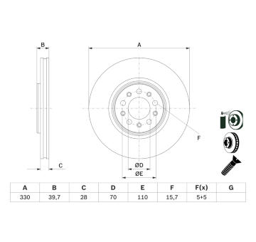 Brzdový kotouč BOSCH 0 986 479 F66