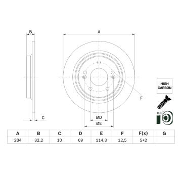 Brzdový kotouč BOSCH 0 986 479 G77