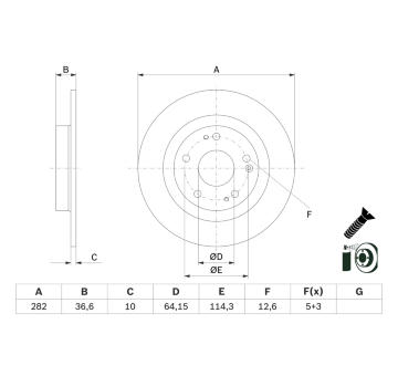 Brzdový kotouč BOSCH 0 986 479 G90