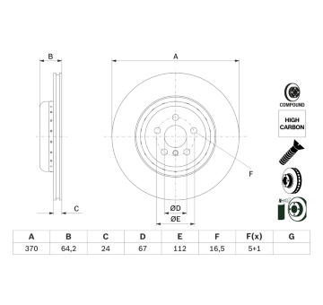 Brzdový kotouč BOSCH 0 986 479 G99