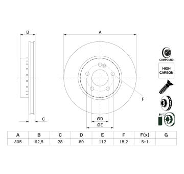 Brzdový kotouč BOSCH 0 986 479 H46