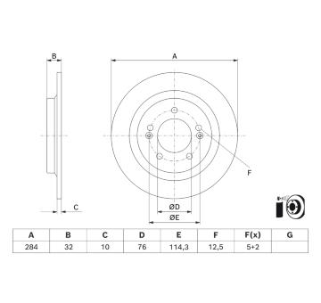 Brzdový kotouč BOSCH 0 986 479 J22