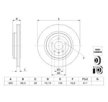 Brzdový kotúč BOSCH 0 986 479 J99