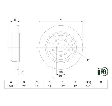 Brzdový kotouč BOSCH 0 986 479 K00
