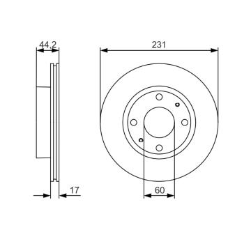 Brzdový kotouč BOSCH 0 986 479 R23