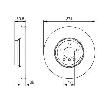 Brzdový kotouč BOSCH 0 986 479 R35