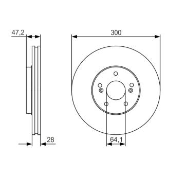 Brzdový kotouč BOSCH 0 986 479 R47