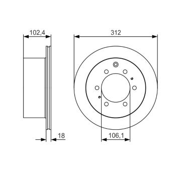 Brzdový kotouč BOSCH 0 986 479 R57